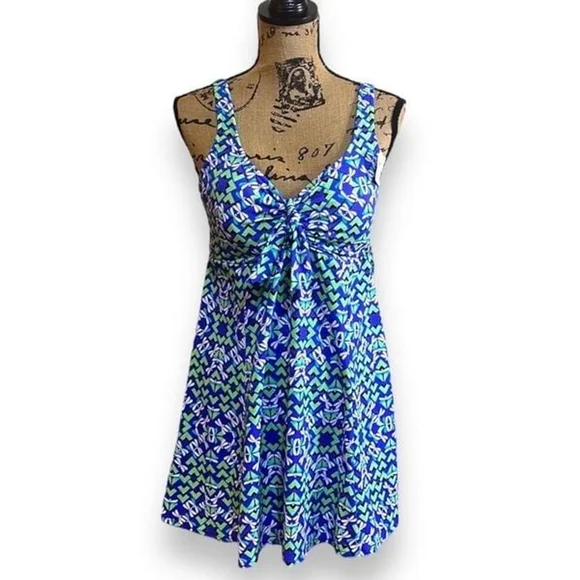 Penbrooke Swimsuits Tummy Control Size 16 Purple, Green, Black & White - Picture 3 of 10